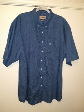 Ariat Wrinkle Free Eli Classic Short Sleeve Button Down Shirt Men's sz XXL